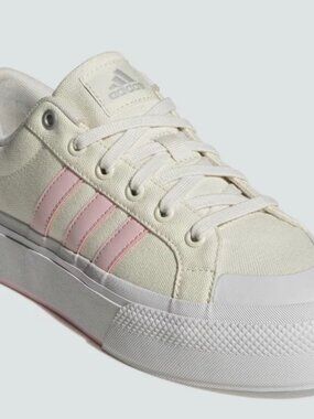 New Adidas Women's Bravada 2.0 Platform 'Off White Clear Pink' Shoes JI1799